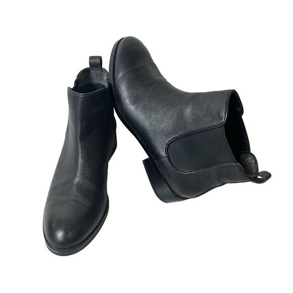 Cole Haan Ankle Bootie Womens 7.5B Black Leather Pull On Comfort Casual Low Heel - Picture 1 of 11